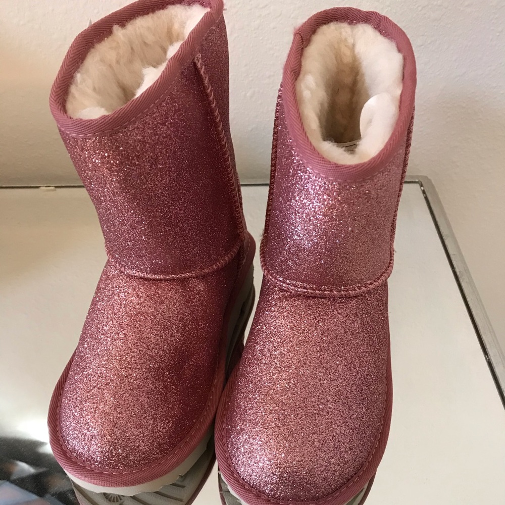 Pink Glitter Kids Uggs size 12
